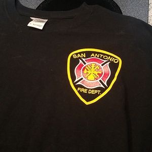 San Antonio fire dept shirt.